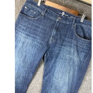 7 For All Mankind Standard Fit Straight Leg Dark Wash Denim Jeans Men Size 40 32